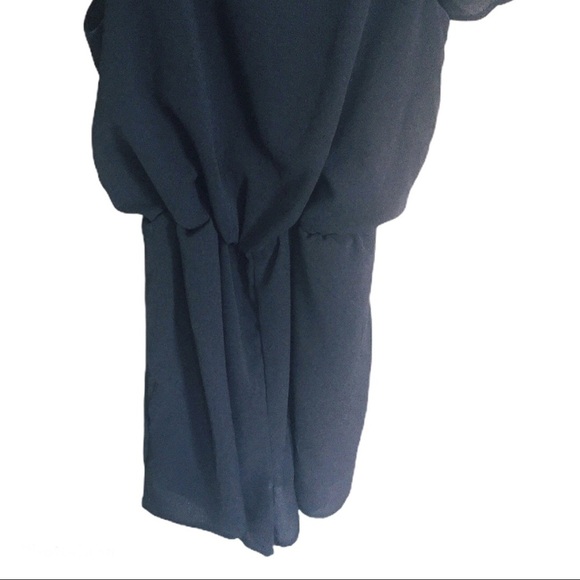 SIENNA SKY (Anthro) Boho Flutter Romper With Cold Shoulder Detail Black Sz Small - Picture 5 of 9